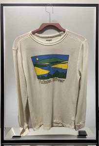 Vecchia Camicia Termica Marina Militare Uomo Media Yukon Maglia Fiume Beige Manica Lunga - Foto 1 di 10