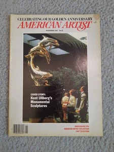 American Artist, Vintage Magazine, November 1987 Painting Watercolor Sculptures - Picture 1 of 4