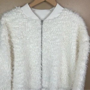 Xhilaration White Teddy Jacket Plush Cozy Outerwear Women's XXL - Picture 1 of 13