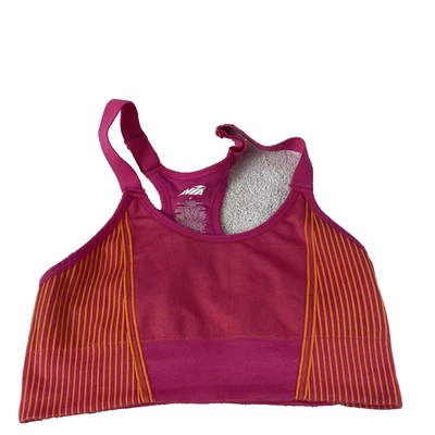Avia Sports Bra Womens Medium Pink Orange Racerback Adjustable Removable Pads - Image 1 of 4