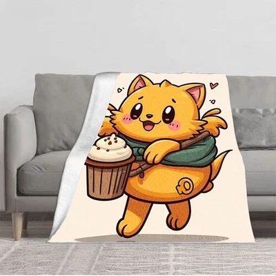 Cozy Flannel Blanket - Soft Warm Durable Design for Sofa Travel & Bed - Perfect  - Image 1 of 4