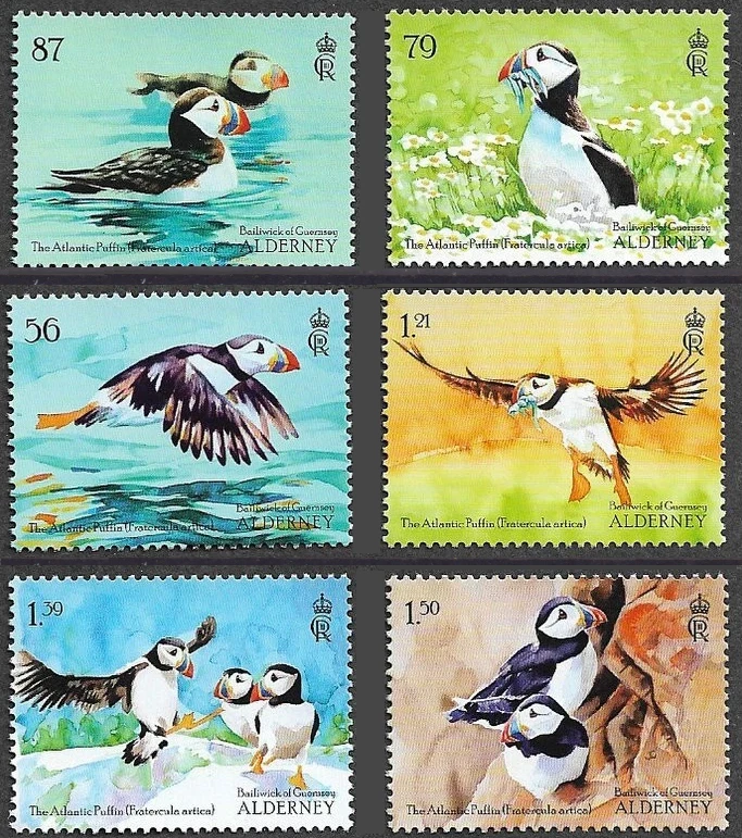 ALDERNEY2023 BIRDS ATLANTIC PUFFINS MINT NEVER HINGED - Image 1 of 1