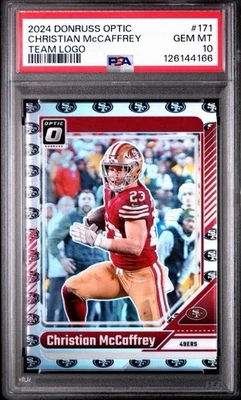 2024 Panini Donruss Optic Christian McCaffrey #171 /32 PSA 10 CHASE PACK!! - Image 1 of 2
