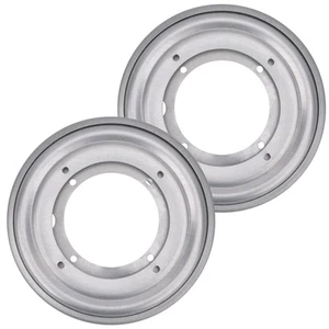 Paquete de 2 placas de rodamiento giratorias redondas de 5,5" Lazy Susan Hardware 5/16" de espesor, plateadas... - Imagen 1 de 7