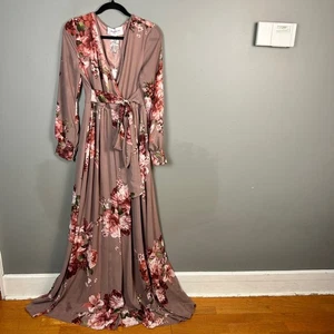 Jessakae Maxikleid Large Langarm Blumenkleid - Bild 1 von 10