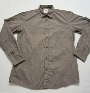 Quicksilver Hombre Tostado/Marrón Botón Manga Larga Camisa Bolsillo Delantero Talla. L - Imagen 1 de 15