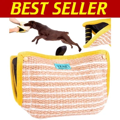 Durable Dog Bite Wedge 13x10 - Safe Tug Toy with Comfy Handles for Large Breeds - Image 1 of 4