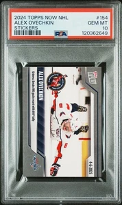 2024-25 Alex Ovechkin NHL Topps Now Card Breaks Record #154 come nuovo PSA 10 - Foto 1 di 2