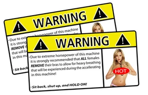 Funny Warning Visor Sticker OEM Car Truck Bumper Window SUV Machine Caution JDM - Picture 1 of 1