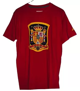 Spain Espana Soccer adidas Feel Good Tee Red T-Shirt Men's Medium NWOT - Picture 1 of 2