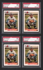 Lot of 4 Mike Piazza Dodgers Mets HOF 1992 Bowman #461 Rookie Cards Rc PSA 9