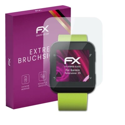 atFoliX Glasfolie für Garmin Forerunner 35 Displayfolie 9H Schutzpanzer - Bild 1 von 4
