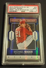 2014 Panini Elite Extra Edition Michael Mader Pros Blue Status Die-Cut PSA 9 