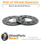 Wheel Spacers (2) Black 5x114.3 67.1 5mm for Genesis GV80 [JX1] 20-22