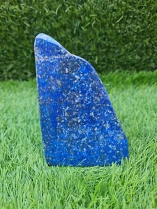 Polierter Lapislazuli alias Lazurit Freeform Tumble Afghanistan Heilkristalle - Bild 1 von 11