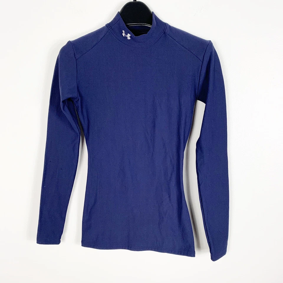 Under Armour Men’s Long Sleeve Coldgear Compression Top Sz Small Navy Blue - Image 1 of 1