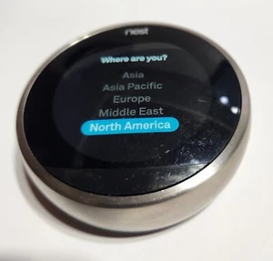 USED Google Nest Thermostat 3rd Gen T3007ES FACE Stainless - NO Wiring Harness - Picture 1 of 12