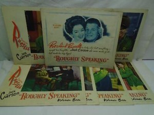 1945 ROUGHLY SPEAKING ROSALIND RUSSELL MOVIE LOBBY CARD SET OF 8 FREE SHIP FY