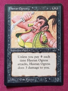 Magic The Gathering ARABIAN NIGHTS HASRAN OGRESS DARK black card MTG - Picture 1 of 2