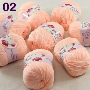 Sale lot 8 Skeins x50g Cashmere Silk Wool Children hand knitting Crochet Yarn 02 - Picture 1 of 11