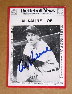  Detroit Tigers Al Kaline Signed Detroit News #132 baseball card  - Image 1 of 4