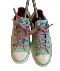 Converse Chuck Taylor All Star Sneaker Low Top Grün Pink Sterne Junior Uk 13 - Bild 1 von 10