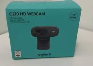 Logitech C270 HD Webcam Video Calls High Definition 720p Built-In Mic BRAND NEW - Picture 1 of 4