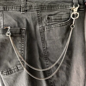 Wallet Chain Key Leash Double Strand Steel Chain Unisex Wallet Chain Made in USA - Picture 1 of 8