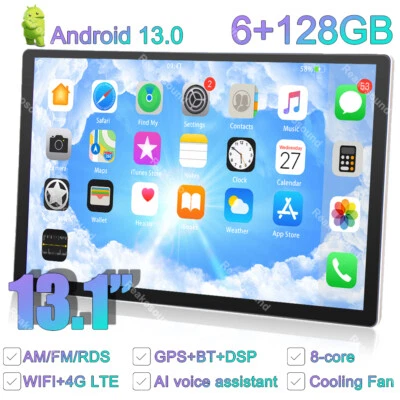 13.1''Android 8 CORE 6+128GB Car stereo Headunit DSP Carplay 2K QLED GPS WIFI 4G - Image 1 of 4