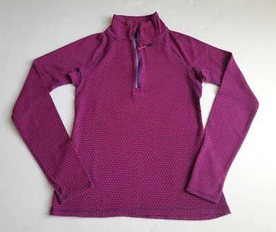 Top de mujer Eddie Bauer capa base púrpura 1/4 cremallera PEQUEÑO manga larga bolsillo multimedia Foto 1 de 4