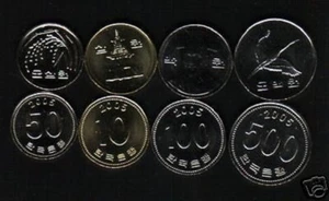 KOREA SOUTH 10 50 100 500 WON 2007-2010 CRANE x 100 COMPLETE Sets Lot UNC COIN - Picture 1 of 1