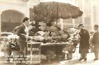 Postcard 1940s California San Francisco Flower Stand Vendor people CA24-4392