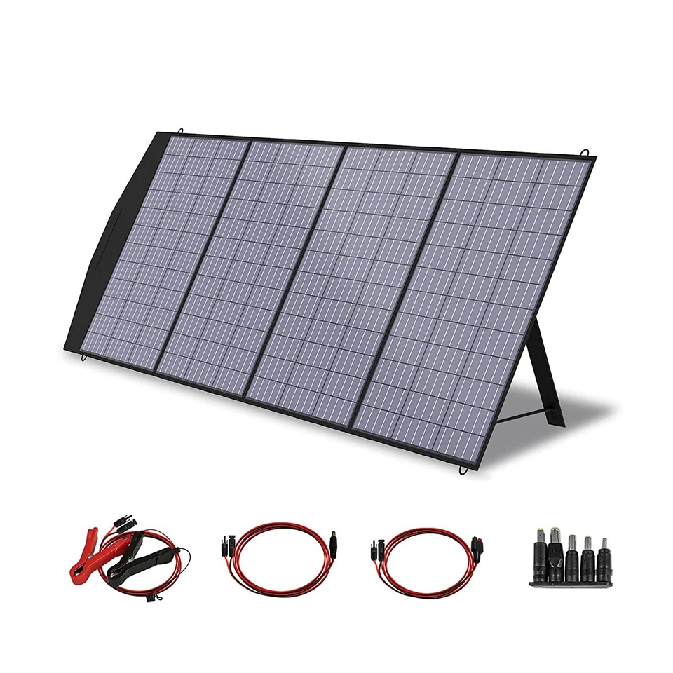 18v100w Protable Folding Solar Panel With 372wh Portable Power Station for Camp