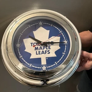 NHL - Toronto Maple Leafs Double Neon Ring, Logo Clock Hockey Team Logo - Picture 1 of 12