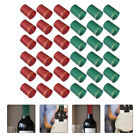  200 Pcs Red Wine Cap Plastic Heat Shrink Sealing Caps Bottle Film
