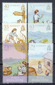 Alderney 471-476 MNH Beatrix Potter Children's Book Rabbit Dog Zayix 1223M0111M - Picture 1 of 1