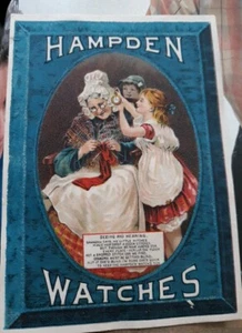 Herrimer N.Y. Marckres Hampden Watch trade card ad 1870 - Picture 1 of 2