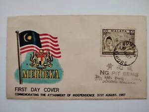 FDC 31st August 1957 Merdeka Cover - Picture 1 of 2