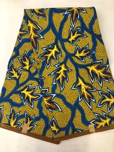 African Ankara Wax Cotton Fabric,6 Yards 100% Cotton - Picture 1 of 4