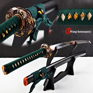 High-end Handmade T10 Clay Tempered Katana Mirror Polish Japanese Samurai Sword - Picture 1 of 12