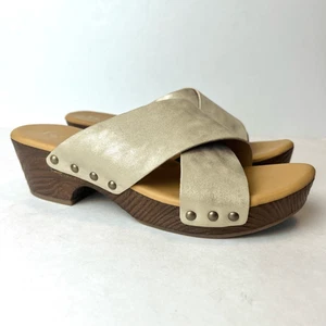 Korks by Kork-Ease X-Band Benicia Sandalen veganes Leder gold Gr. 7 - Bild 1 von 10