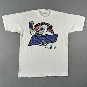 Vtg 90s Orlando Solar Bears T-Shirt Men’s XL White Short Sleeve IHL Hockey - Picture 1 of 24