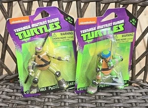 Teenage Mutant Ninja Turtles Puzzle Erasers TMNT Leonardo & Donatello NEW F1 - Picture 1 of 13