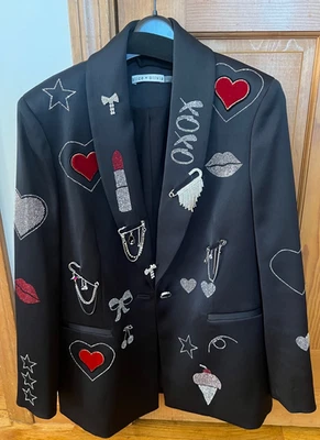 Alice + Olivia Ivan Embellished Blazer Size Small - Image 1 of 4