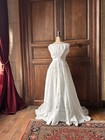 Rare Sous-Robe Ancienne Chemise De Crinoline 1850-1860 Broderie