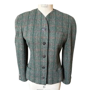 Chaqueta de lana vintage Kriza tweed abotonada talla 42./ EE. UU. 10 - Imagen 1 de 6