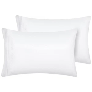 Pillow Cases Queen Set of 2 Luxury 1800 Series Double Brushed Microfiber Bed ... - Picture 1 of 8
