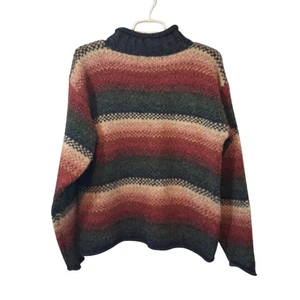 Metropolitan Ny Striped Sweater Womens Large Wool Blend Vintage - Picture 1 of 8