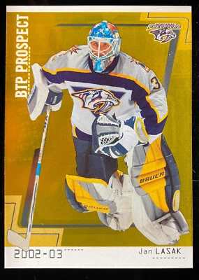 2002-03 ITG Be A Player Between the Pipes GOLD #92 - Jan Lasak */10 (ROOKIE) - Image 1 of 2
