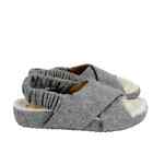 Cole Haan Mojave Grand 350 Criss Cross Open Toe Wool Faux Fur Sandal Size 5